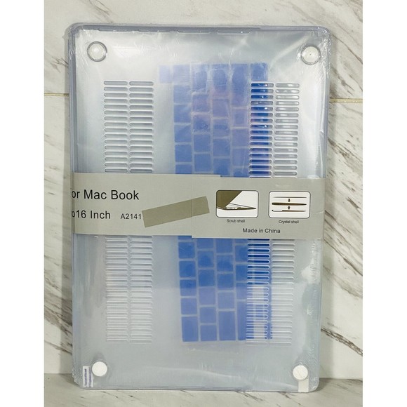 MacBook Pro 16” Hardshell Case Blue MarbleW/matching Keyboard Cover A2141 New - Picture 2 of 4